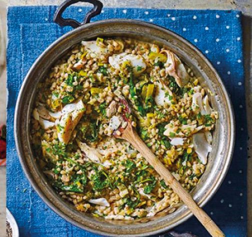 Smoked Haddock, Leek & Barley Risotto
