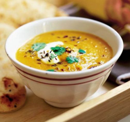 Spiced Carrot and Lentil Soup