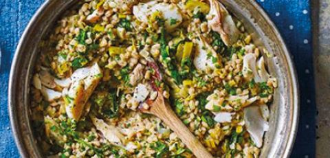 Smoked Haddock, Leek & Barley Risotto
