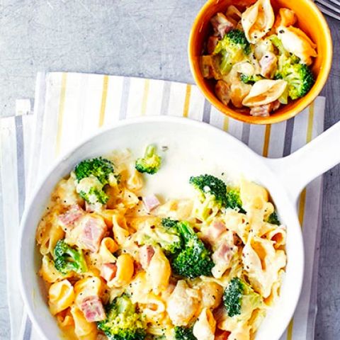 Cheesy Ham and Broccoli Pasta